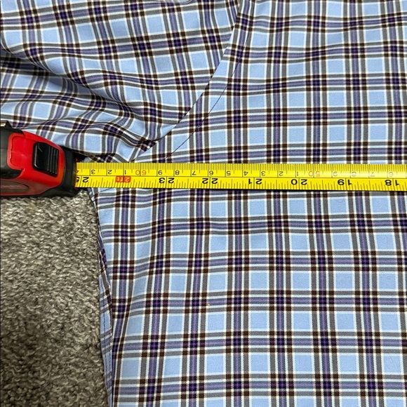 David Donahue Blue and Brown Plaid Casual Shirt - Picture 4 of 5